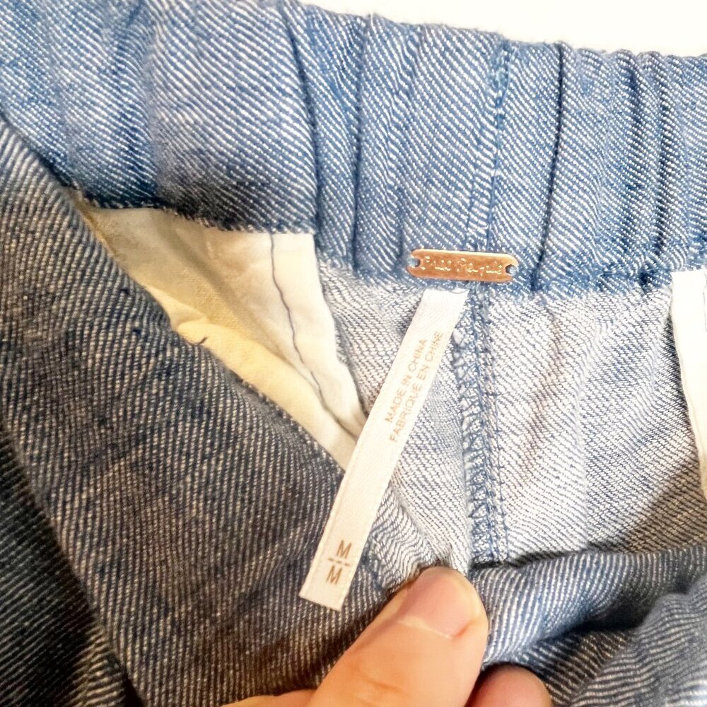 Free People | Everyday Chambray Pull On Cropped Pants - Picture 2 of 5